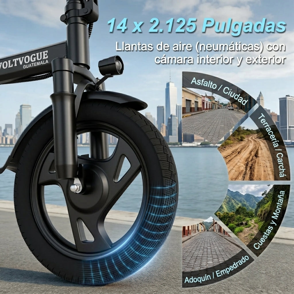 Bicicleta Eléctrica 750W, Doble Asiento y hasta 40 Millas de Autonomía