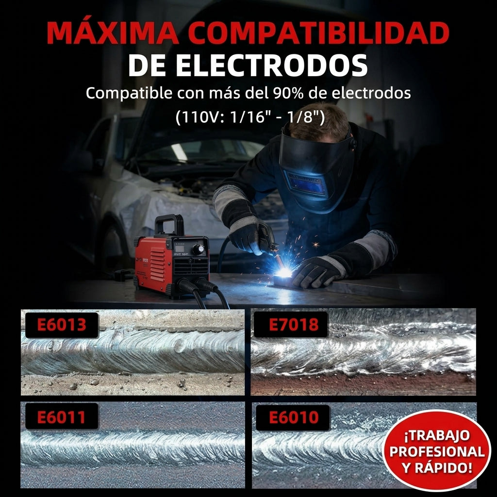 Soldadora Eléctrica Portátil 125A MMA/ARC | Máquina Compacta para Reparaciones y Proyectos