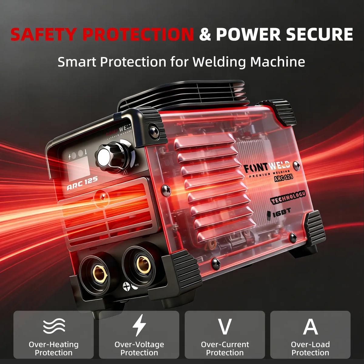 125A Portable Lightweight Handheld Welder Machine, MMA ARC Welder for Home Projects, Metal Repair, Portable Lightweight Welder Handheld Stick Welder