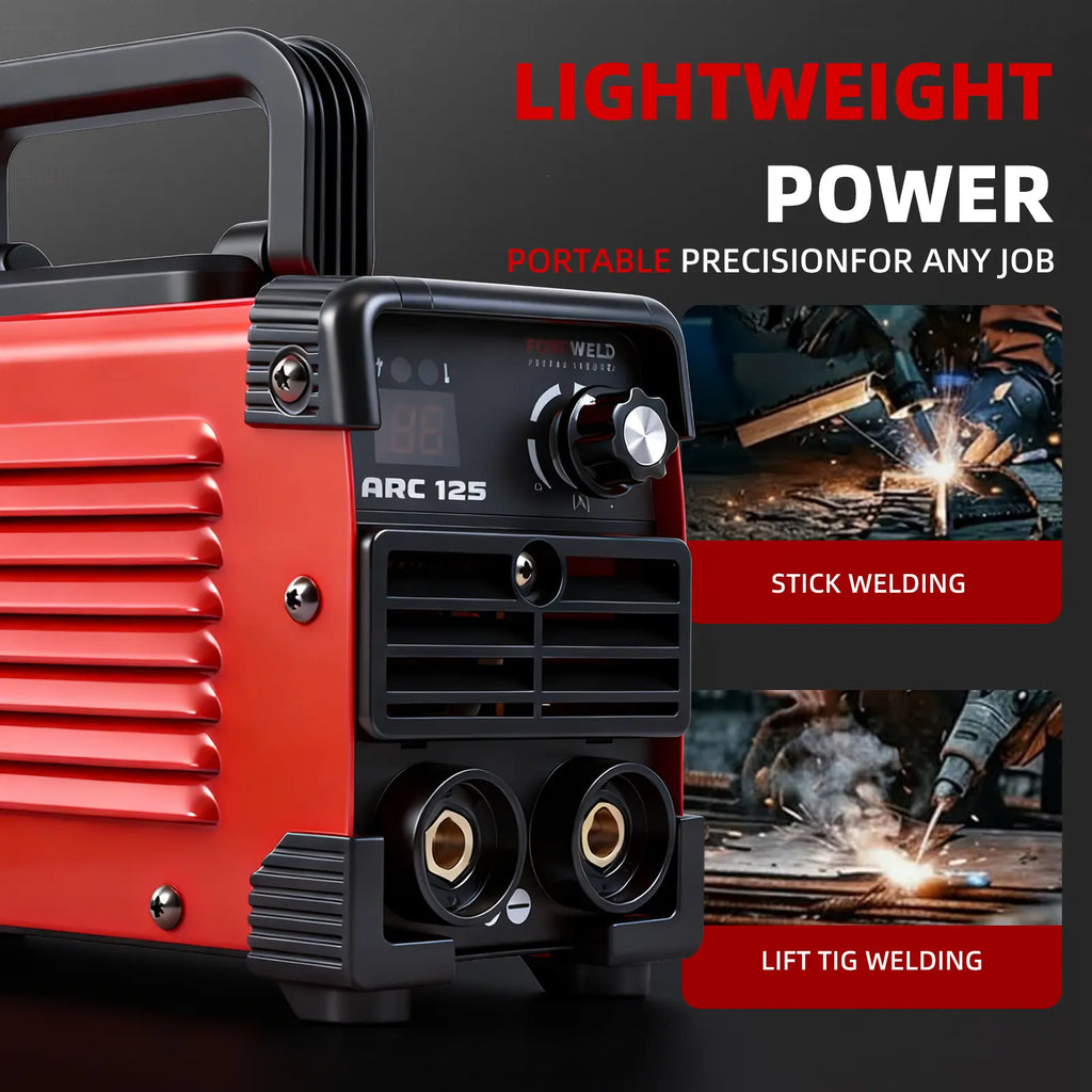 125A Portable Lightweight Handheld Welder Machine, MMA ARC Welder for Home Projects, Metal Repair, Portable Lightweight Welder Handheld Stick Welder