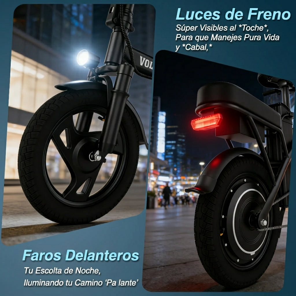 Bicicleta Eléctrica 750W, Doble Asiento y hasta 40 Millas de Autonomía