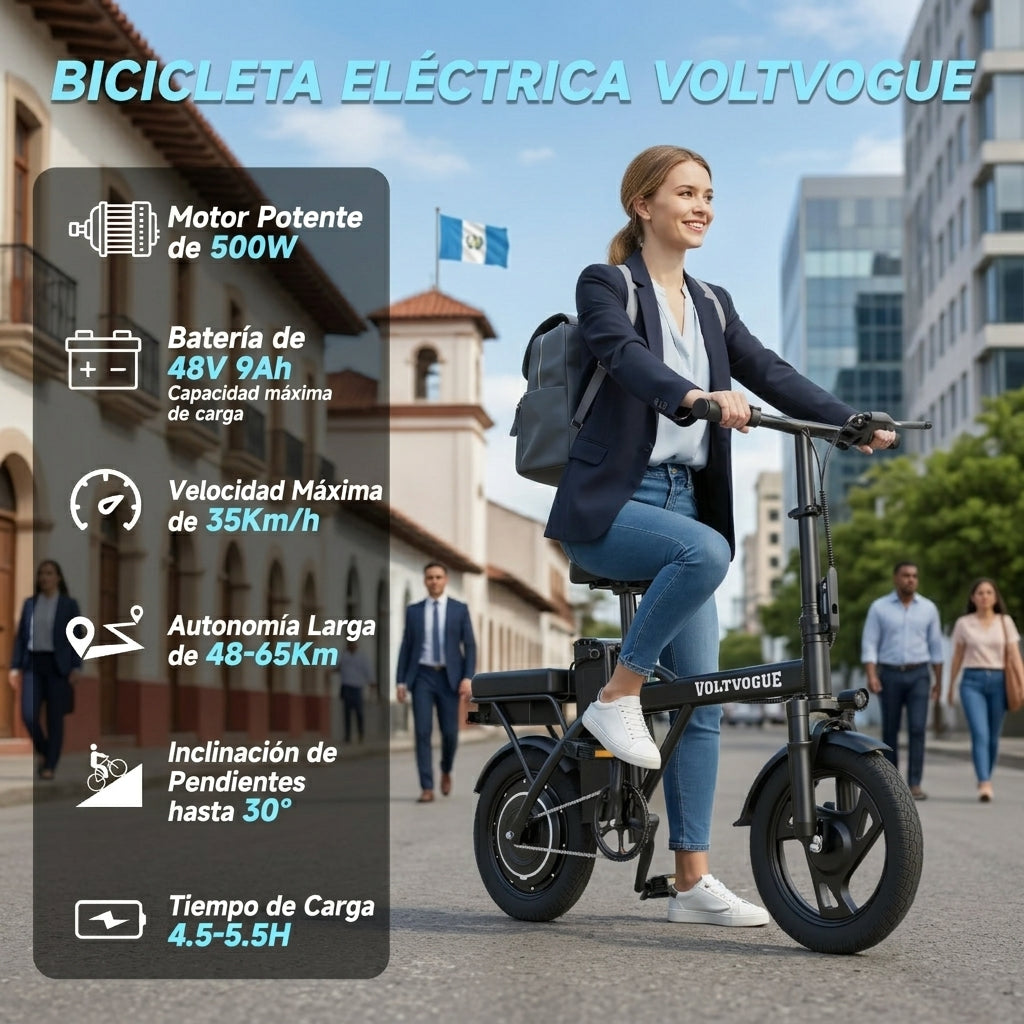 Bicicleta Eléctrica 750W, Doble Asiento y hasta 40 Millas de Autonomía