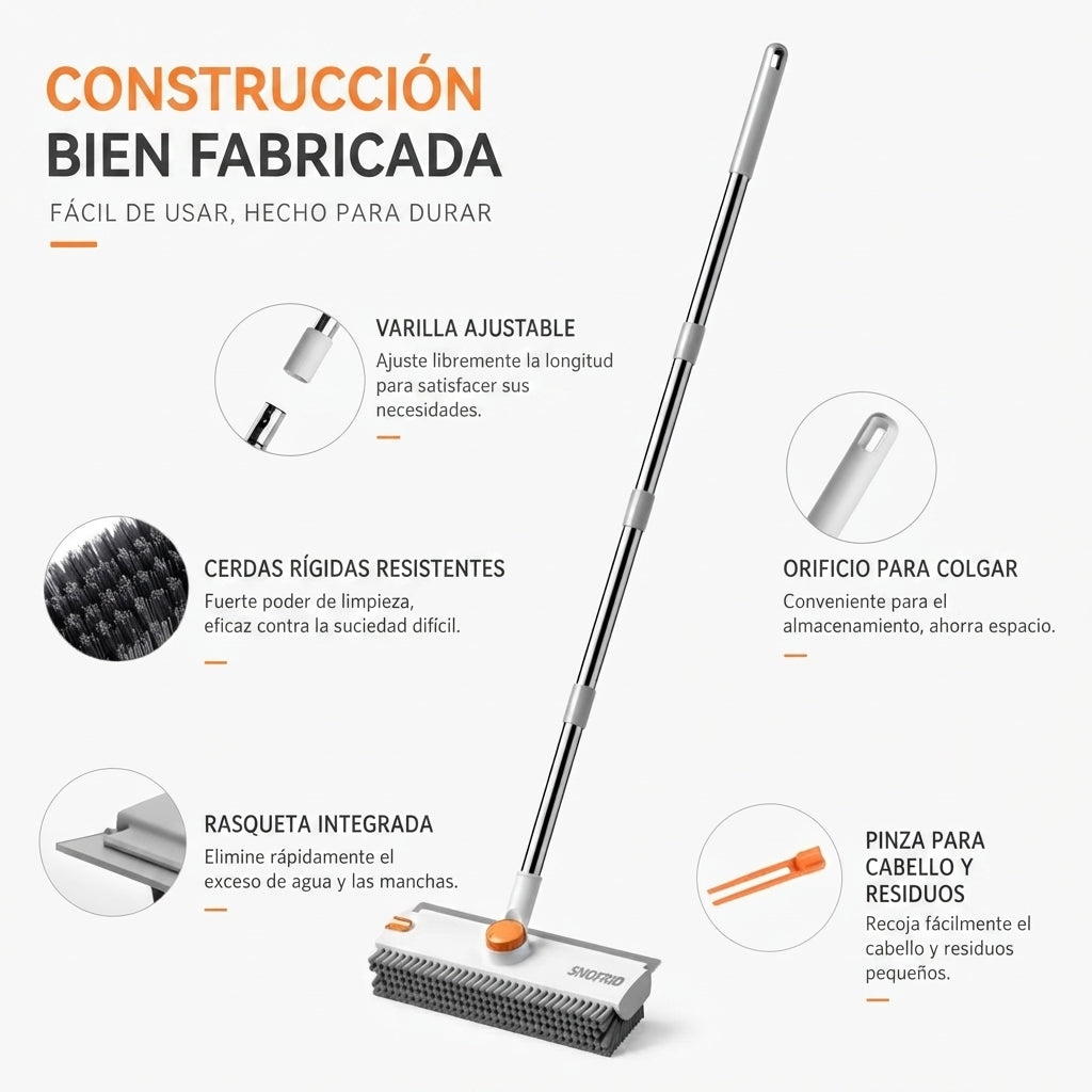 Cepillo de Limpieza 3 en 1 con Mango Ajustable