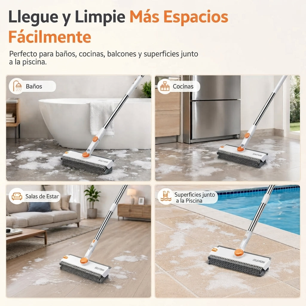 Cepillo de Limpieza 3 en 1 con Mango Ajustable