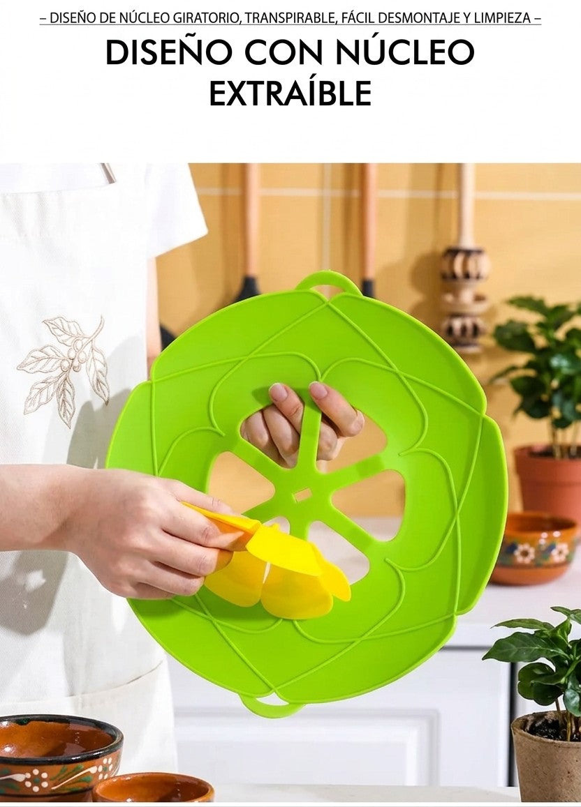 Tapa Antiderrames de Silicona para Ollas y Sartenes