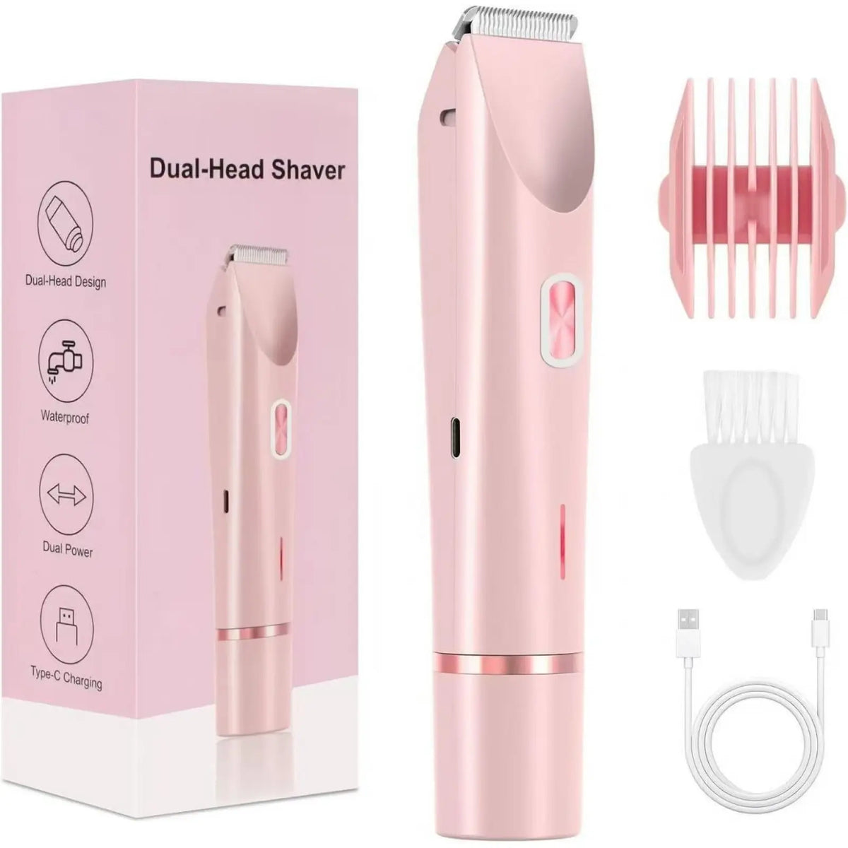 Depiladora Eléctrica 2 en 1 para Mujer | Rostro y Cuerpo | Recargable e Impermeable